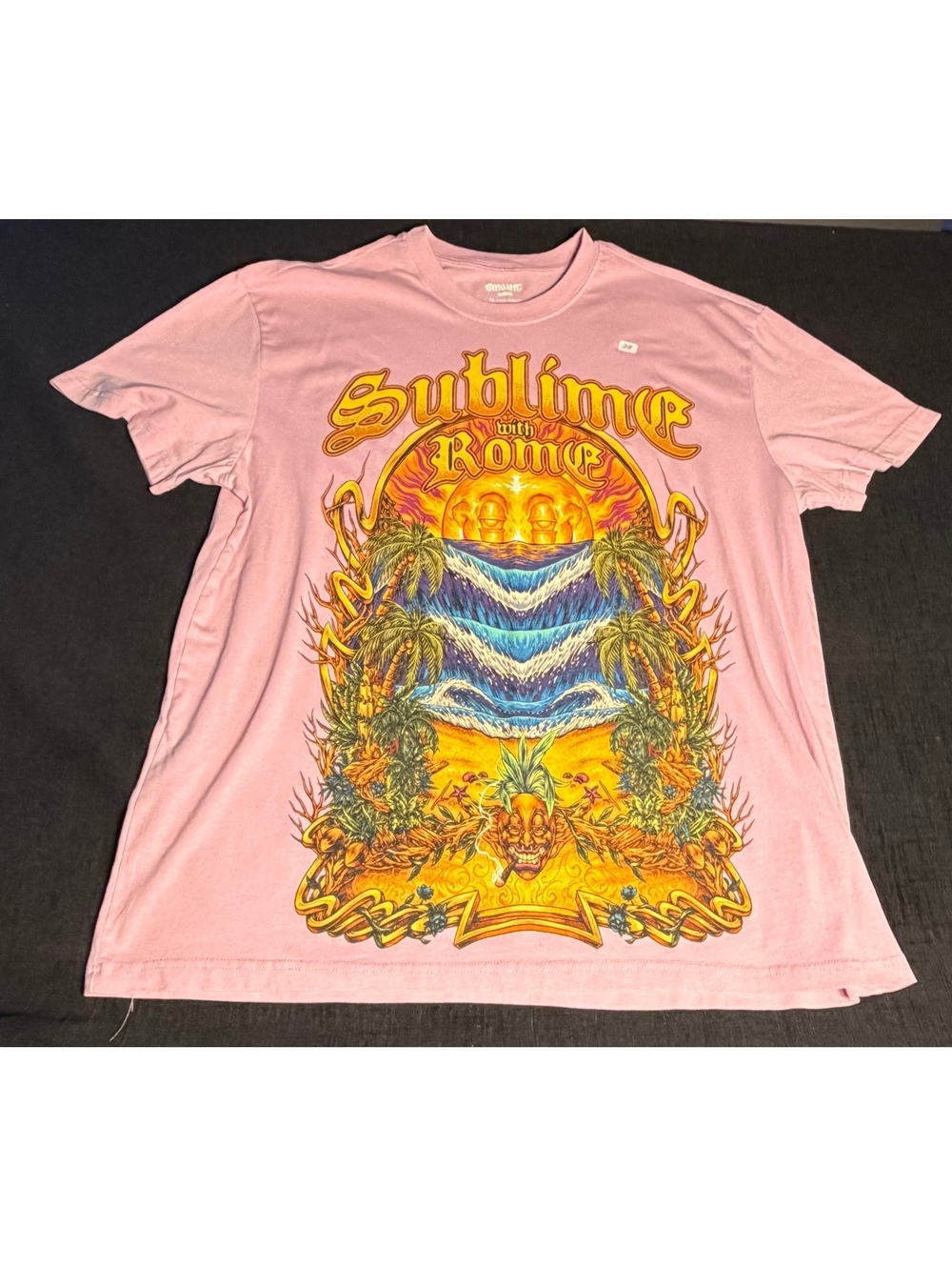 Sublime with Rome Summer Tour Pink Graphic T-Shirt XL